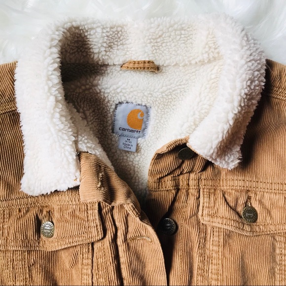 SOLD Carhartt Sherpa Corduroy Southold Jacket med - Picture 3 of 9